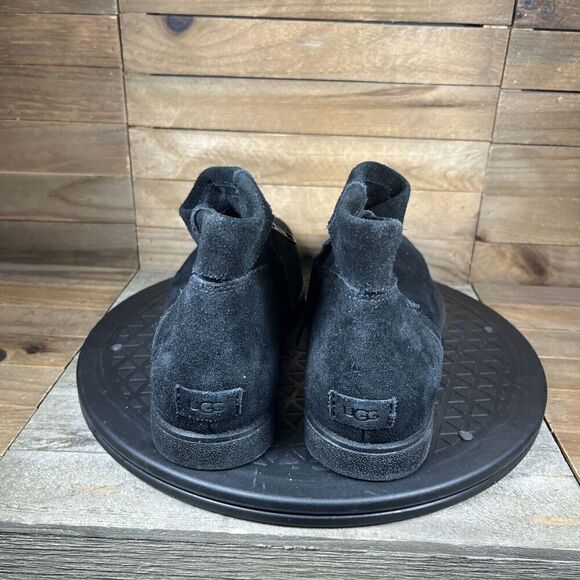 UGG Womens Sz 8.5 Black Josefene Cuff Suede Ankle Casual Zip Up Boots NO INSOLES - Picture 4 of 10